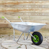 65 Litre Wheelbarrow Home Garden Stable Cart Galvanised with Pneumatic Tyre