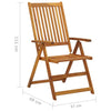 Folding Garden Chairs 8 pcs Solid Acacia Wood U8F4