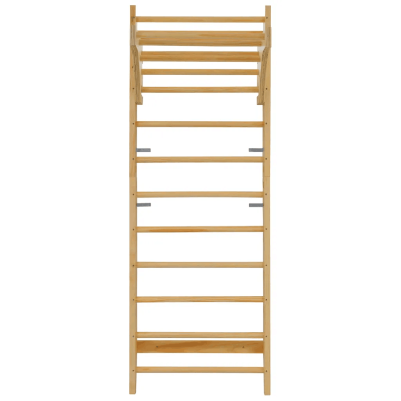 Exercise Ladder Rack Wall Bar Wood Gymnastic Climbing Rack Indoor Sport Ladder Exercise Mat ...