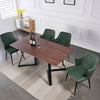 Dining Table & Chairs Set 4/6 Velvet Fabric Padded Seat Kitchen Furniture