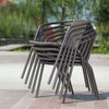 4/6 pcs Outdoor Stacking Plastic Rope Chair Metal Frame Chair Coffee Shop