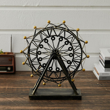 LED Ferris Wheel Ornament Desktop Rotating Windmill Sky Wheel Home Office Decor