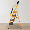 4 Step Ladder With Safety Handrail Foldable Safety Non Slip Matt Safe Heavy Duty