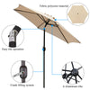 2/2.5/2.7/3M Patio Parasol Sunshade Garden Umbrella Outdoor Canopy Tilt Crank