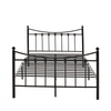 White Black Single 4FT6 Double King Size Metal Bed Frame Modern Style 145cm New
