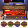 TV Stand Media Cabinet Console Table Entertainment Center w/ LED Shelves