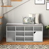 Hallway Shoe Cabinet Bench Storage Shoes Rack Unit Cupboard Cushion Padded Seat
