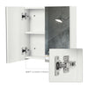 Double Door Bathroom Mirror Cabinet Cupboard Storage Shelf Wall Mounted White