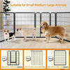 8 Panel Pet Puppy Playpen Foldable Dog Pen Rabbit Fence for Indoor/Outdoor 100cm