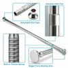 50-240cm Spring Loaded Net Voile Extendable Tension Shower Curtain Rail Pole Rod