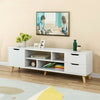 Modern TV Cabinet Stand Unit Wooden Media Storage Space Shelves W/ Doors Drawers