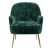 Crushed Velvet Upholstered Armchair Nordic Gold Metal Leg Sofa Chair Living Room