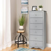 Modern Narrow Chest of Drawers Bedside Cabinet Sideboard Bedroom 6 Drawers Chest