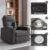 Electric Recliner Chair Sofa TV Armchair with Cup Holder, LED, Bluetooth Speaker