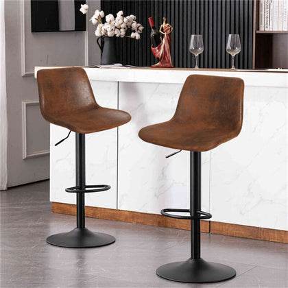 2/4PCS Swivel Gas Lift Barstools Bar Chairs Ergonomic Counter Seat Soft Cushion