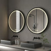 XL Round LED Bathroom Mirror Fogless Wall Mounted Vanity Mirror Toilet Washroom