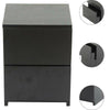 Black Modern Bedside Table Cabinet 2 Chest of Drawers Storage Nightstand Bedroom