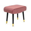 Vintage Velvet Pouffe Stool Footstool Living Room Foot Rest Stool Vanity Chair