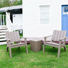 Garden Slatted Furniture Bistro Set 3Piece Chair Table Balcony Patio Pool Outdoo