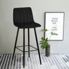 2pcs Dining Chairs Barstools Set Velvet Cushion Padded Metal Legs Kitchen Chair