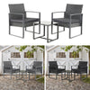 Three-Piece Rattan Garden Furniture 2 Seat Bistro Table Chair Outdoor Patio Set