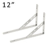 6-12''Triangle Heavy Duty Stainless Steel L-Shaped Wall Shelf Support Bracket UK