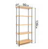 5 Tier Shelving Display Unit Versatile Wall & Pantry Storage Modern Wooden Metal