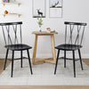 Set of 2 Kitchen Breakfast Dining Chairs Steel Counter Height Stools W/ Backrest