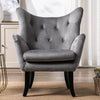 Occasional Wing Chair High Back Fabric Velvet Tub Armchair Fireside Living Room