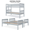 Triple Bunk Beds 3ft Single Bed Frame Wooden Double Bunk Bed For Kids Children