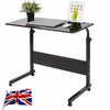 Portable Trolley Laptop Table Computer Desk Keyboard Tray Height Adjustable UK
