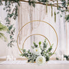Goldem Flower Stand Hoop 40cm & 60cm With Metal Dual Circle Centrepiece Weddings