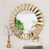 32'' Large Round Wall Mirrors Decorative Glass Frame Hanging Accent Mirror