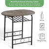 3-Piece Bar Table Set w/ Storage Shelf and 2 Stools for Dining Room/ Kitchen