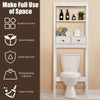 Over The Toilet Bathroom Storage Shelf Space-Saving Organizer with 2 Drawers