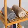 4 Tier Book Shelf Unit Bamboo Bookcase Bathroom Kitchen Storage Rack Display