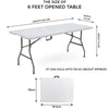 6FT HEAVY DUTY 1.8 Meter FOLDING CATERING CAMPING TRESTLE TABLE BBQ PICNIC PARTY
