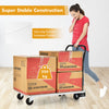 Folding Aluminum Alloy Platform Cart Heavy Duty Push Cart 4 TPR Wheels 350kg