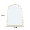 Large Arch Vintage Mirror Wall Mounted Table Top Metal Frame Bathroom Bedroom UK