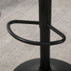 Modern Swivel Bar Stools Set of 2 Adjustable Height Bar Chairs Footrest Brown