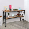 Console Sofa Table w/ Shelf Retro Style Hallway Side Sofa Table Bedside Desk