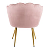 Genesis Flora Accent Tub Chair Scallop Armchair Petal Back With Golden Legs