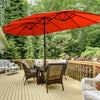 4.6M Patio Double-Sided Umbrella Parasol Outdoor Extra Large Crank Sunshade