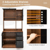 Kitchen Cabinet Storage Cupboard Cabinet Tall Buffet Hutch Pantry Sideboard