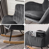 Rocking Chair Armchair Curved High Back Upholsrered Living Bedroom Lounge Sofa