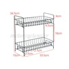 2 Tier Iron Spice Rack Bath Can Jar Holder Storage Shelf Stand Kitchen Organiser