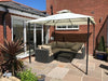 Garden Gazebo Ecru Party Shelter Patio Shade Outdoor Malaga Sun Canopy 3m x 3m