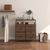 Chest of 5 Drawers Cabinet Storage Bedside Table Organizer Wood Grain