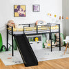 Sliding Loft Children Single Bed Mid Sleeper Steel Bed Frame W/Safety Guardrails