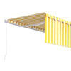 Manual Retractable Awning with Blind 4x3m Yellow&White C7R3